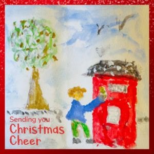 resident made Christmas cards by residents at Cedar Lodge
