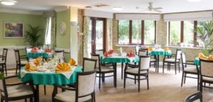 Restaurant Dining, Cedar Lodge Care Home, Award-winning respite, nursing and residential care, Frimley Green, Camberley, Surrey. All-inclusive fees and no deposits.