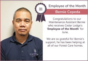 Employee of the Month Cedar Lodge